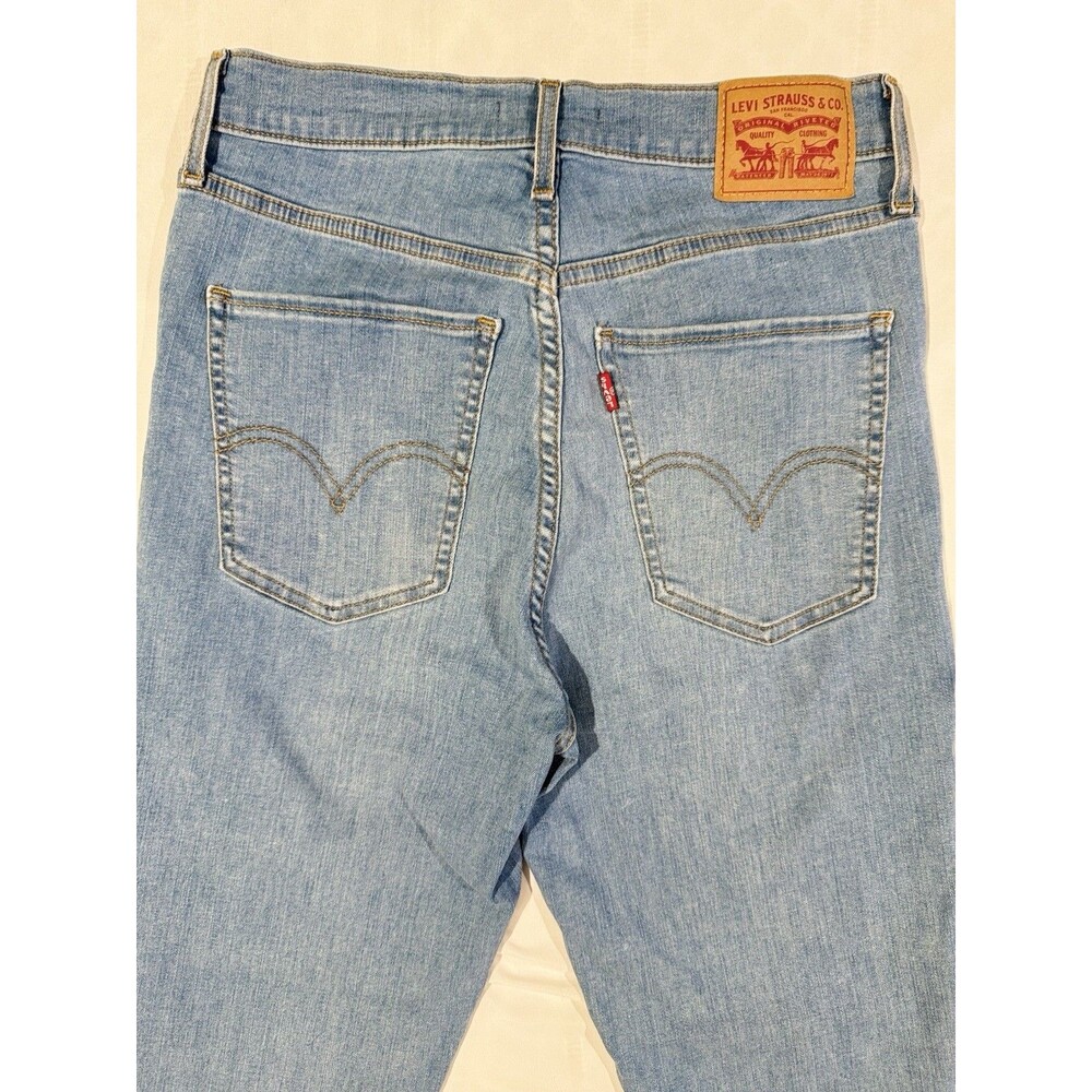 Levi's Y2K Vintage Mile High Skinny Jeans Light Blue Womens 30 Button Front EUC - Picture 11 of 16
